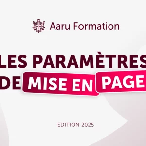 les paramètres de mise en page sur indesign