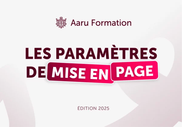 les paramètres de mise en page sur indesign