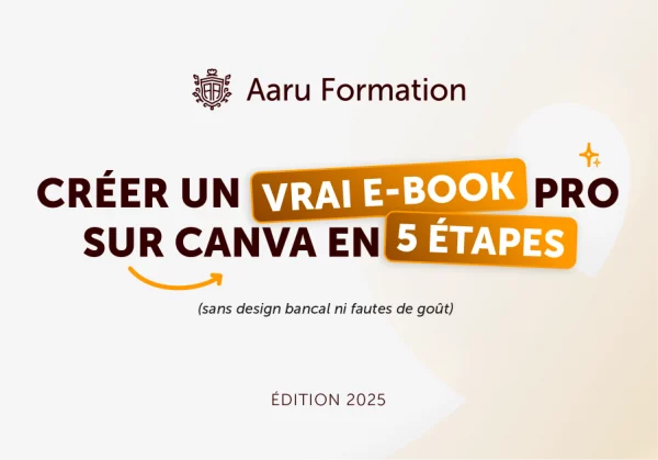 Cours créer un vrai e-book pro sur Canva en 5 étapes + PDF inclus